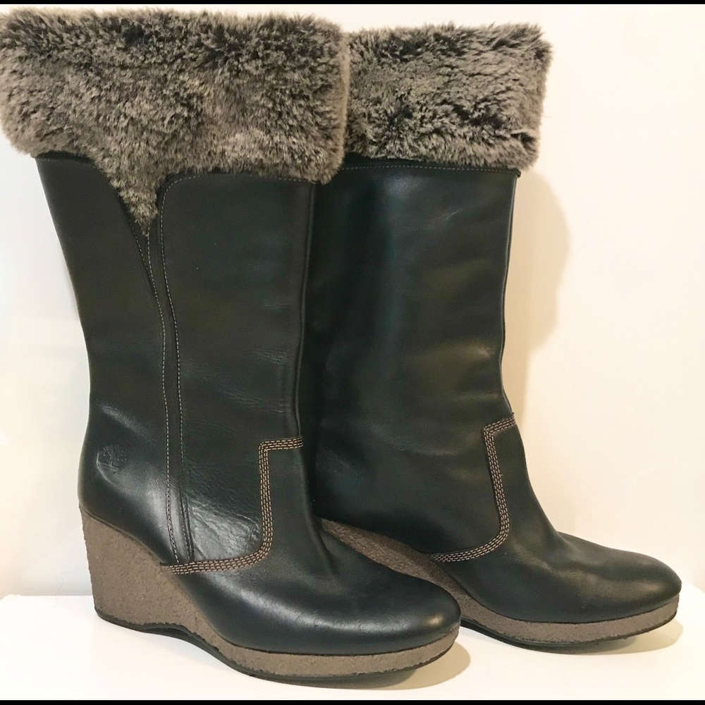Timberland Faux Fur Wedge Boot